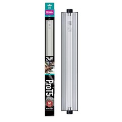 Arcadia Pro T5 14% UVB Lighting Kit w/ Hood – 24W – Dragon 1 Count Silver
