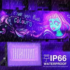Onforu 2 Pack 60W LED Black Lights, Blacklight Flood Light with