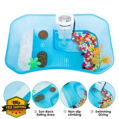 Turtle Tank with Multi-Function Areas, Easy Assembly, Ideal for Small Turtles…