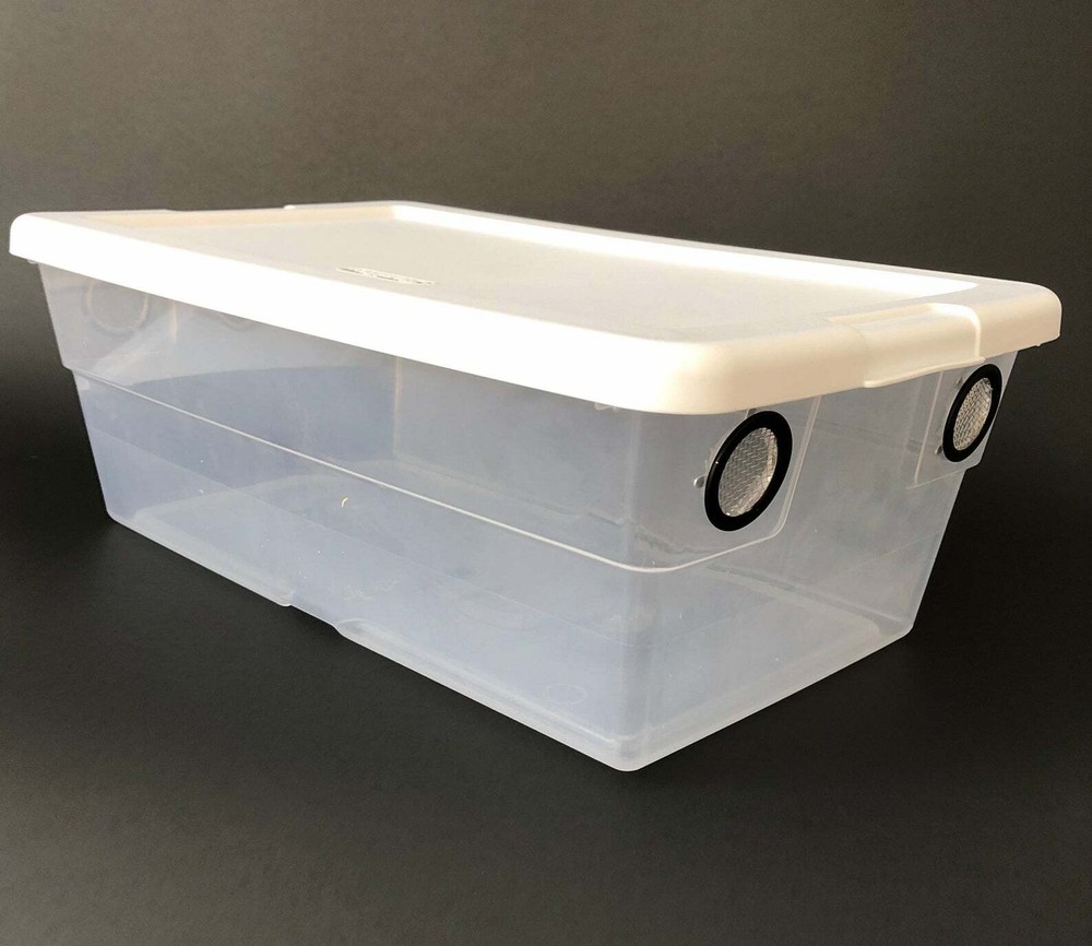 Reptile Vented Enclosure 6 Qt 3 Vent Isopod Terrarium Reptile Vivarium Container