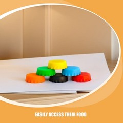 24Pcs Reptile Food and Water Bowls Soft Silicone Shallow Design for Lizards