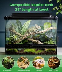 12W T5 UVB LED Reptile Light – High Output UVA UVB Light for Bearded Drago