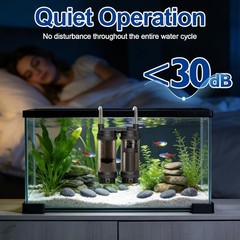 Fish Tank Filter Hang on Back Aquarium Filter | 120GPH 8.5W