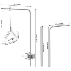 Kisangel 2pcs Aquarium Light Riser, Adjustable Height Aquarium Light Holder S…
