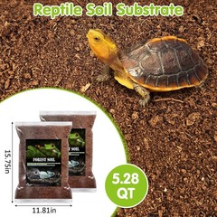 VCEPJH 2 Pcs Reptile Substrate Burrowing Tortoise Bedding for Habitat Bearded…