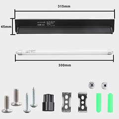 Aiicioo T5 UVB Lighting Combo Kit 8W – Reptile Light Fixture and UVB Light Bulb