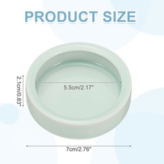 Reptile Food Bowl Worm Water Dish Ceramic Pet Bowl Small 3″ Light Cyan