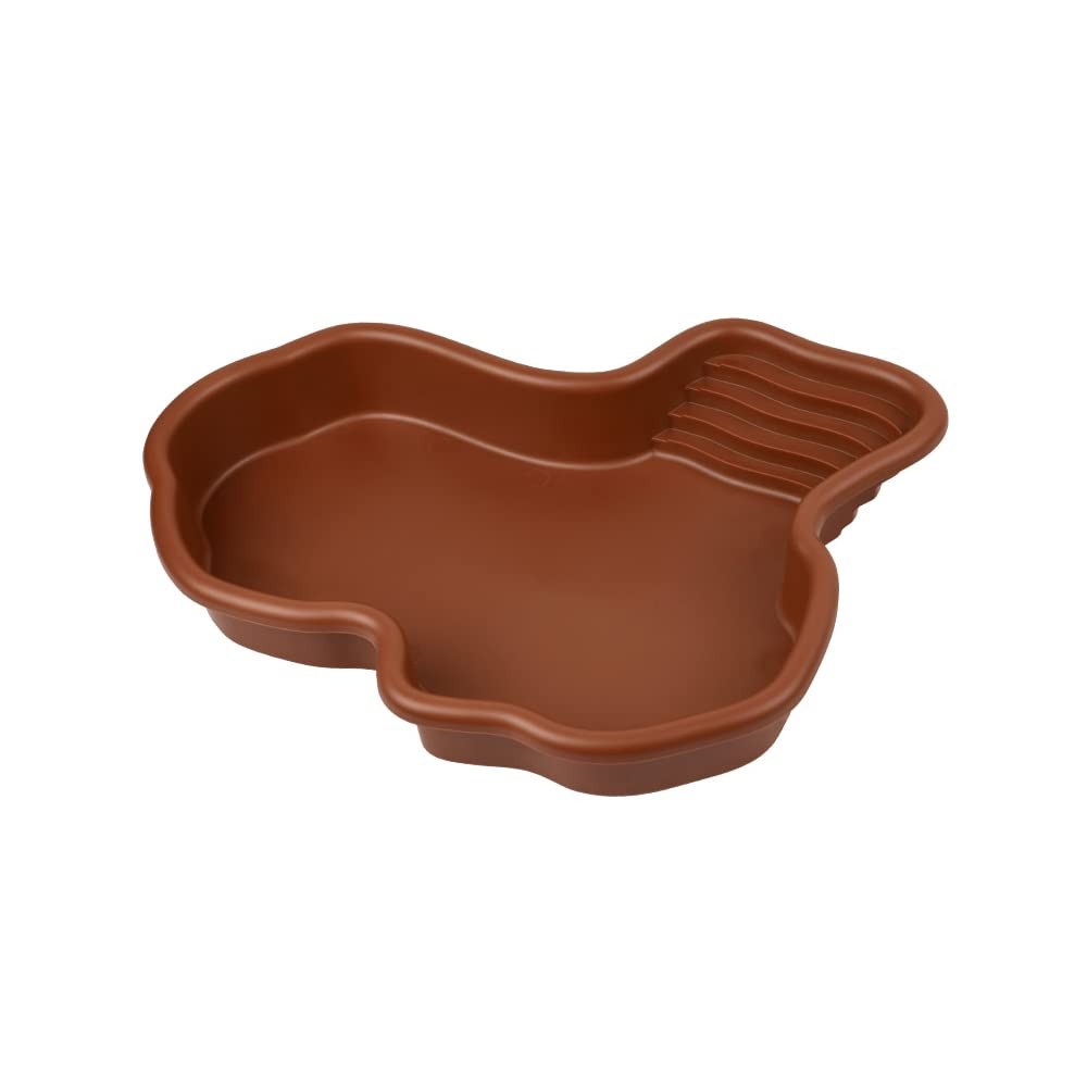 Extra Large Reptile Bathing Pool Reptile Feeding Dish Water Bowl with Ramp Aq…
