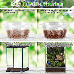 10LBS Expanded Clay Balls Terrarium Substrate for Reptiles – 100% Organic Lightw