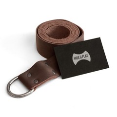 Hide & Play, Leather Medieval Belt with Half Ring Closure, Renaissance Style,…