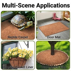 Reptile Carpet 12×12 Inch 100% Natural Coconut Fiber Mat – Ideal for Bearded