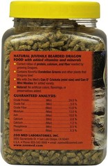 Zoo Med Natural Juvenile Bearded Dragon Food +Vitamins & Minerals 10-Ounce