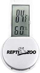REPTI ZOO Reptile Thermometer Hygrometer with Suction Cup, Digital Grey