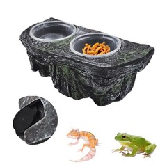 PINVNBY Reptile Feeding Ledge with Suction Cups,Crested Gecko Feeder Ledges w…