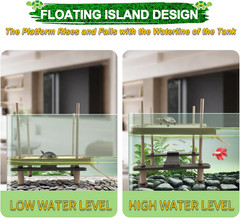 Large Turtle Floating Basking Platform with Feeding Area, Turtle Floating Docks