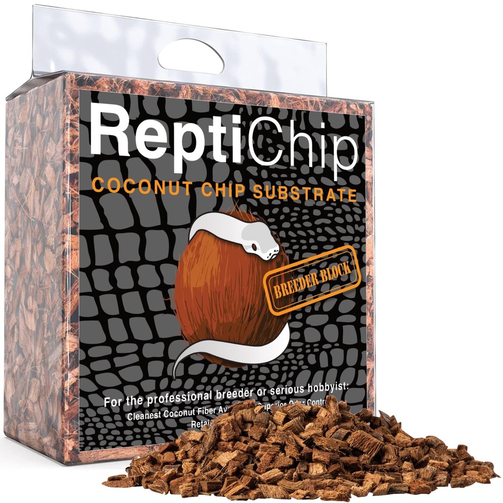 ReptiChip Reptile Substrate Coconut Chip Bedding 72 Quart Compressed Organic …