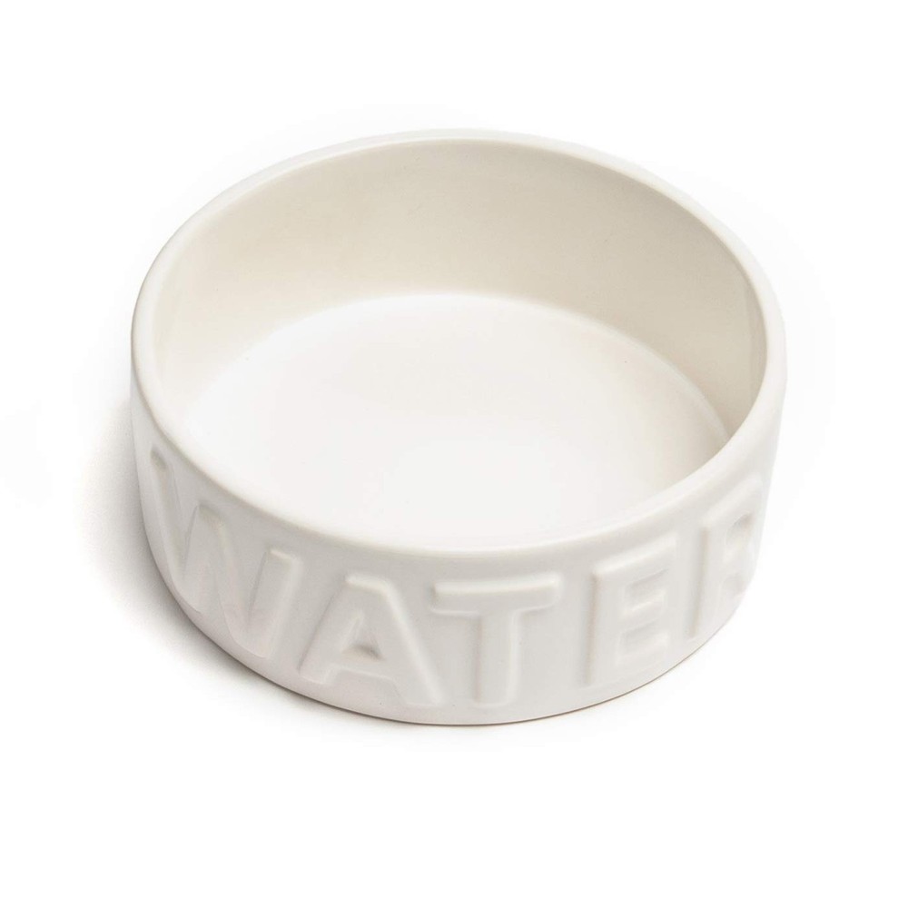 Park Life Designs Pet Bowl | Classic Water (Small, White) Small