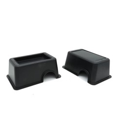 2 Pcs Black Reptile Hide Boxes Small Gecko Snake Hide Cave