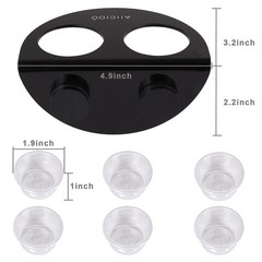 AIICIOO Gecko Feeder Ledge with 6 Feeding Black, black or white gray