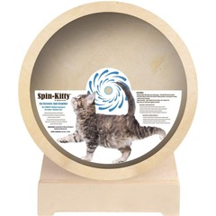 PENN-PLAX SPIN KITTY CAT EXERCISER WHEEL – 29.5” DIAMETER – BEIGE