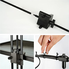 BETAZOOER Reptile Dual Lamp Stand Metal Adjustable Heating Lamp Holder Light Fix