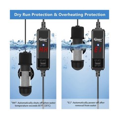 hygger Small Aquarium Betta Heater, Submersible Fish Tank Heater 10W/25W/50W/…