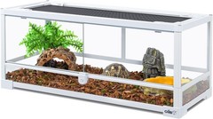 Full Glass Long Tank Reptile Terrarium 20 Gallon Front Opening Terrarium