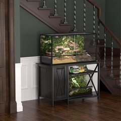 40-120 Gallon Reptile Tank Stand Power Outlet Terrarium Stand Storage Cabinet