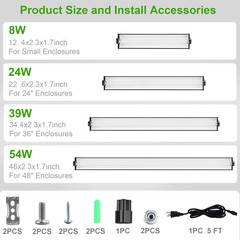T5 HO UVB Reptile Light Fixture 10.0 8W Light Combo Kit 12 Inch Light Fixture Re