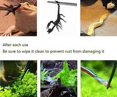 2Pcs 10.5″ Reptile Stainless Steel Long Tweezers Feeding Tongs, Lizards Snake Ge