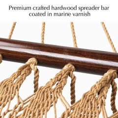 PNAEUT 2 Person Caribbean Rope Hammocks for Outside, 12ft Handwoven Polyester…