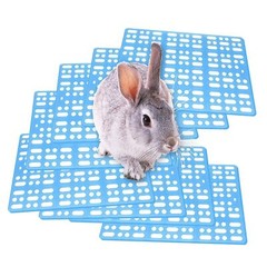 8 Pcs Rabbit Cage Mats Plastic Feet Pads Floor Mat for Cats Dogs Bunny Hamster