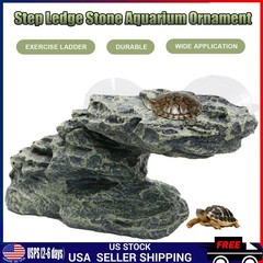 Reptile Cave Turtle Basking Platform Natural Turtle Ramp Reptile Hideout Reptile
