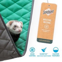 Hanging Fleece Hammock for Small Animals, Gray/Green