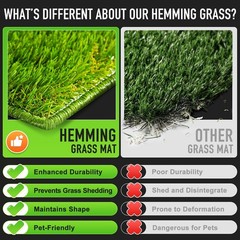 Hompet Dog Grass Pad with Tray Large, 41″x27″, 2 Reusable Artificial Turf for…