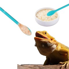 Xelsluthe 4 Pcs Reptile Spoon, Crested Gecko Food Mixing 1 Count (Pack of 4)