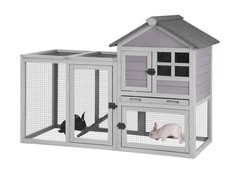 Indoor Outdoor Rabbit Hutch, Large Bunny Cage Small Animal Houses & Habitats,…