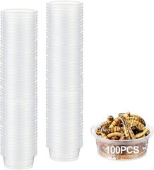 0.5oz Crested Gecko Food and Water Feeding Cups Reptile Feeder Bowls Plastic …