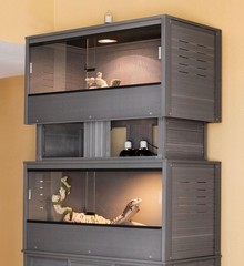 New Age Pet ECOFLEX Large Gray Mojave Reptile Stacker Durable Composite