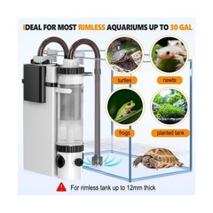 hygger Quiet Hang On Back Aquarium Filter 5-30 Gallon Small Fish Ta… Fast Ship