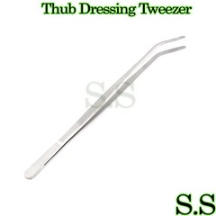 (Huge Tweezers) Thumb Dressing Forceps Curved 18″ LONG NEW