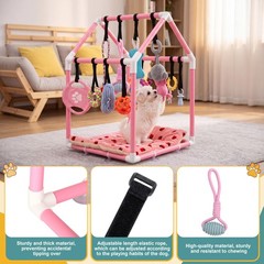 Puppy Play Gym Playground with Dog Toys Removable Dog Enrichment Playground, …