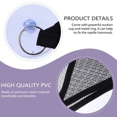 2Pcs Durable Mesh Crawler Hammocks Green Pet Beds with Suction Cups