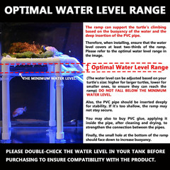 Turtle Tank Accessories Turtle Basking Platform for Aquatic Turtles Docks, 10″ W