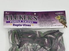 Fluker’s Repta‑Vines Purple Coleus 6 ft Artificial Hanging Terrarium Plant