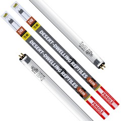 T5 Reptile 24W UVB 10.0 Tube, 2-Pack for Desert Reptiles & Bearded Dragons, 22”