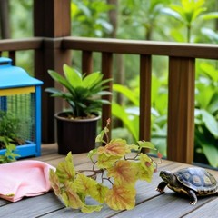 Gecko Climbing Artificial Plants Hanging with Suction Cup Realistic Reptile