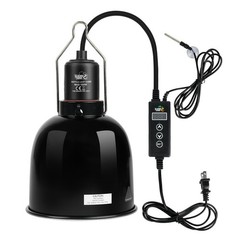 Reptile Light Fixture with Dimming Thermostat & Timer, Aluminum 5.5inch Deep …