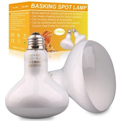 Reptile Basking Light Bulb 150W Heat Lamp 2 Pack UVA for Bearded Dragon Turtle