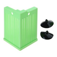 Space Saving Reptiles Feeder Bowl Corner Feeding Dish with Strong Suction Cups